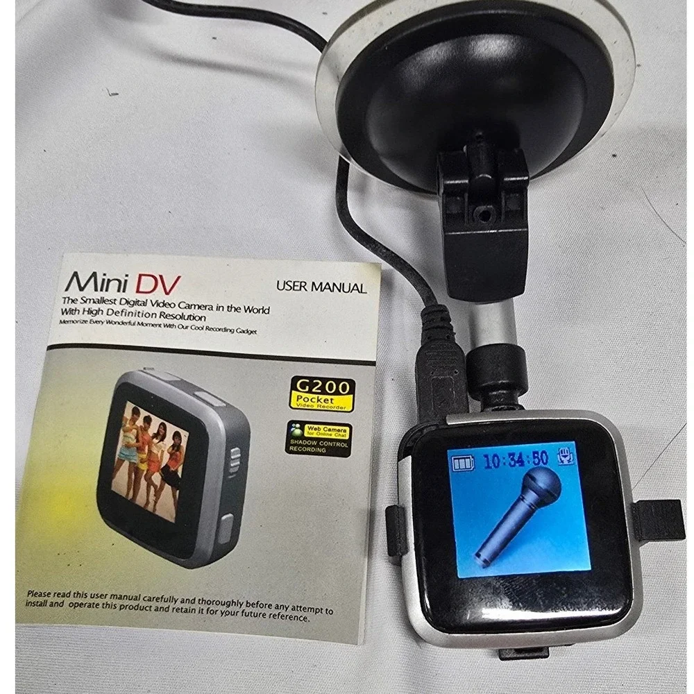 Mini DV G200 Pocket Digital Video Recorder‎ Camera with Mount and Accessories